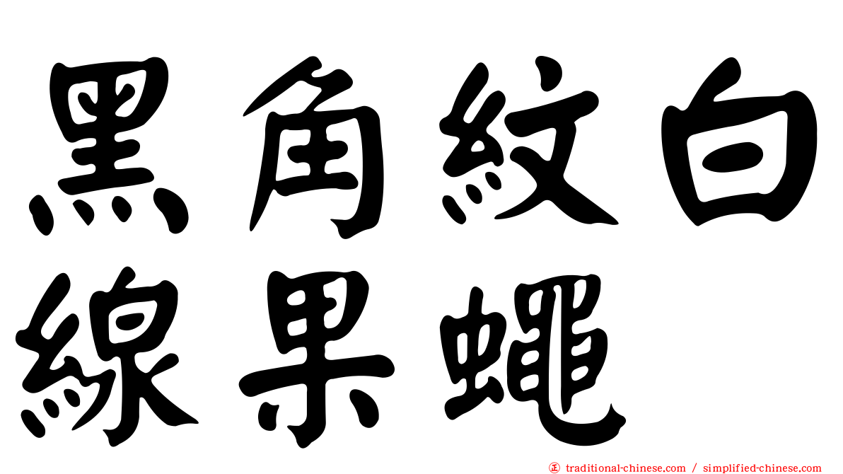 黑角紋白線果蠅