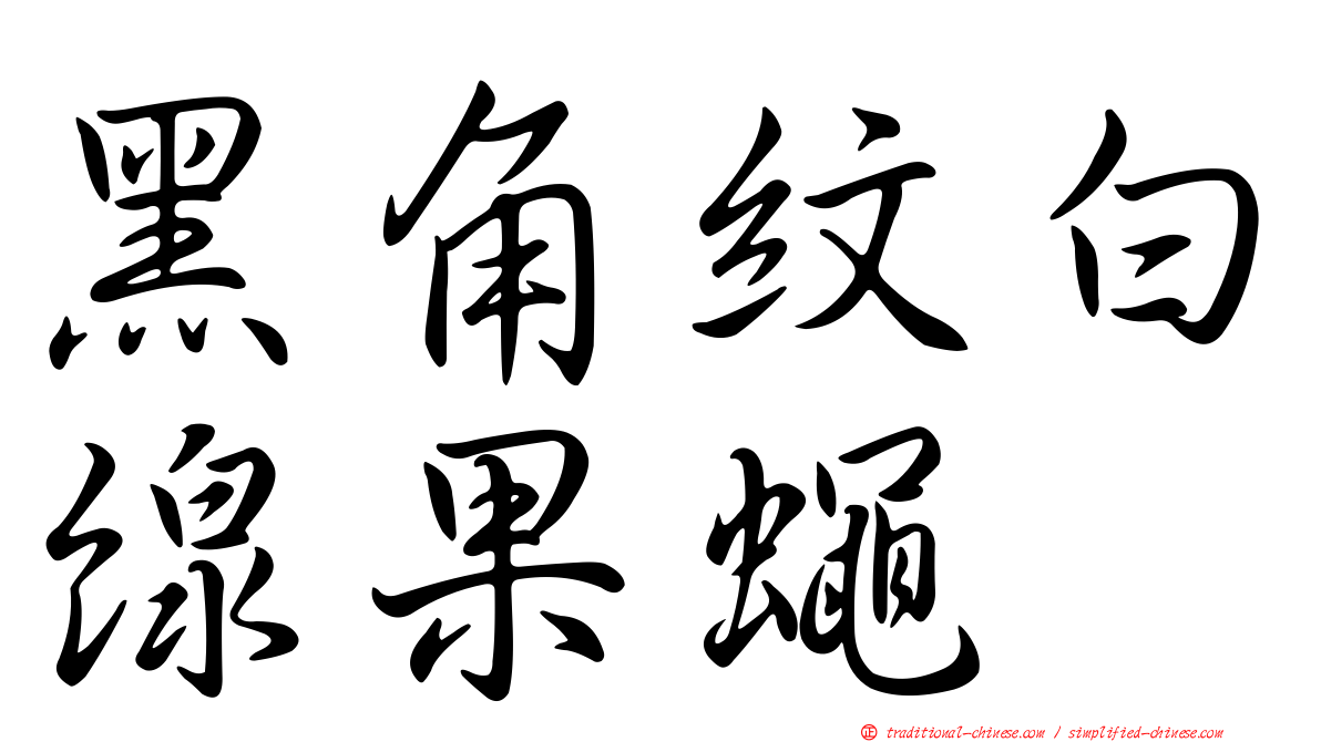 黑角紋白線果蠅