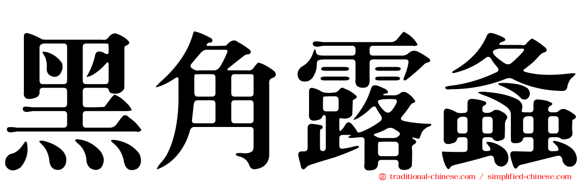 黑角露螽