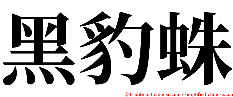 黑豹蛛 serif font
