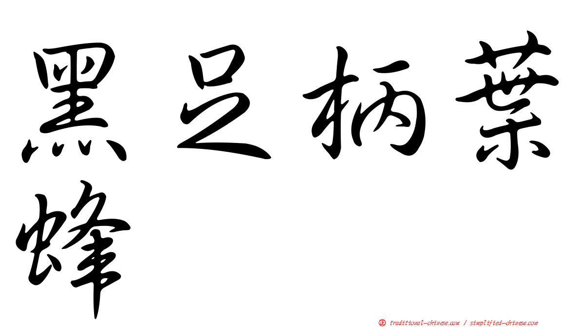黑足柄葉蜂