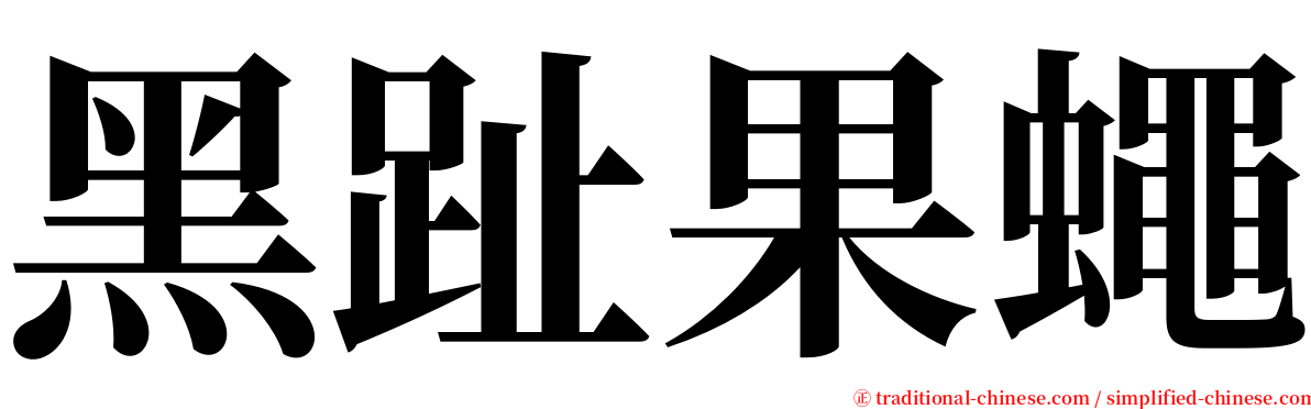 黑趾果蠅 serif font