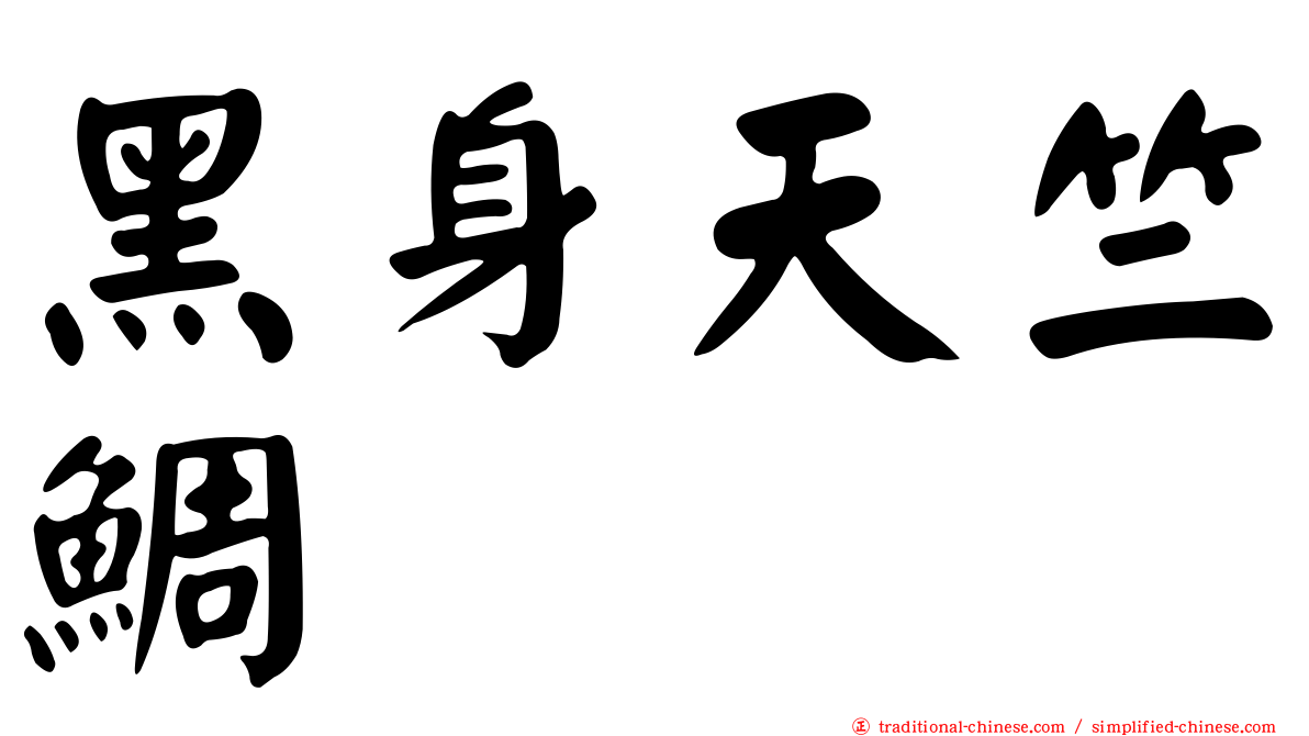 黑身天竺鯛