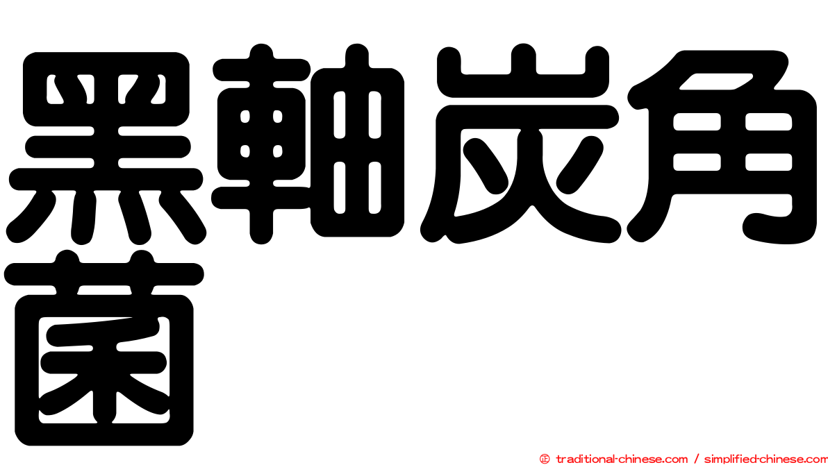 黑軸炭角菌