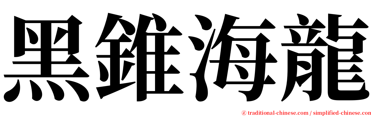 黑錐海龍 serif font