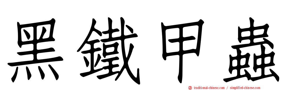 黑鐵甲蟲