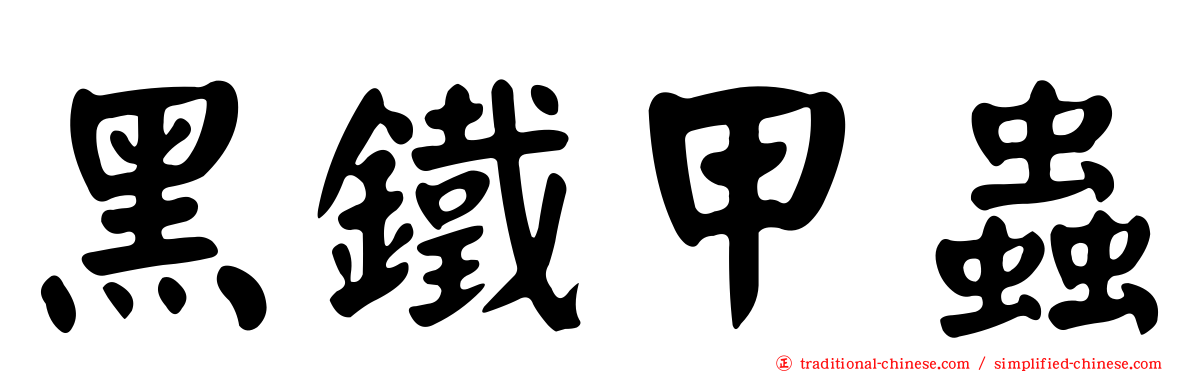 黑鐵甲蟲