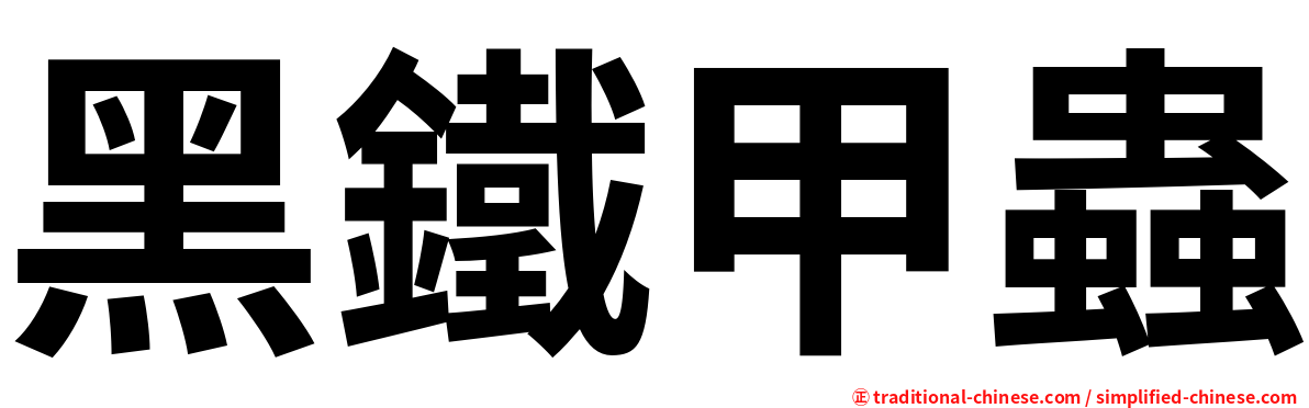 黑鐵甲蟲