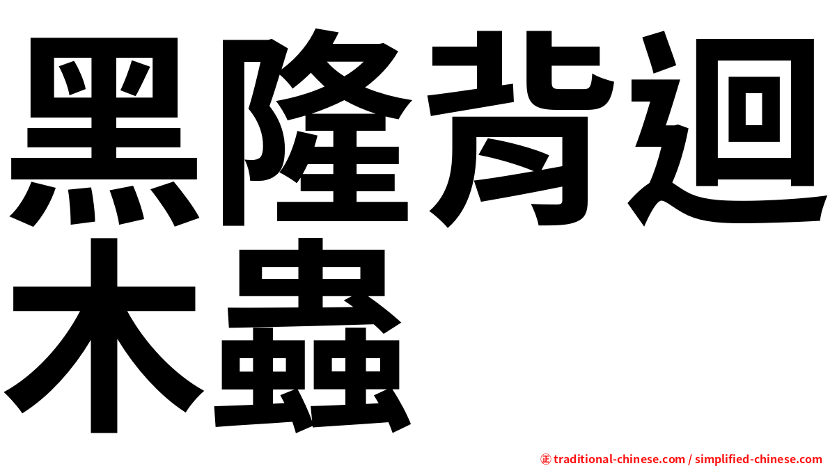 黑隆背迴木蟲