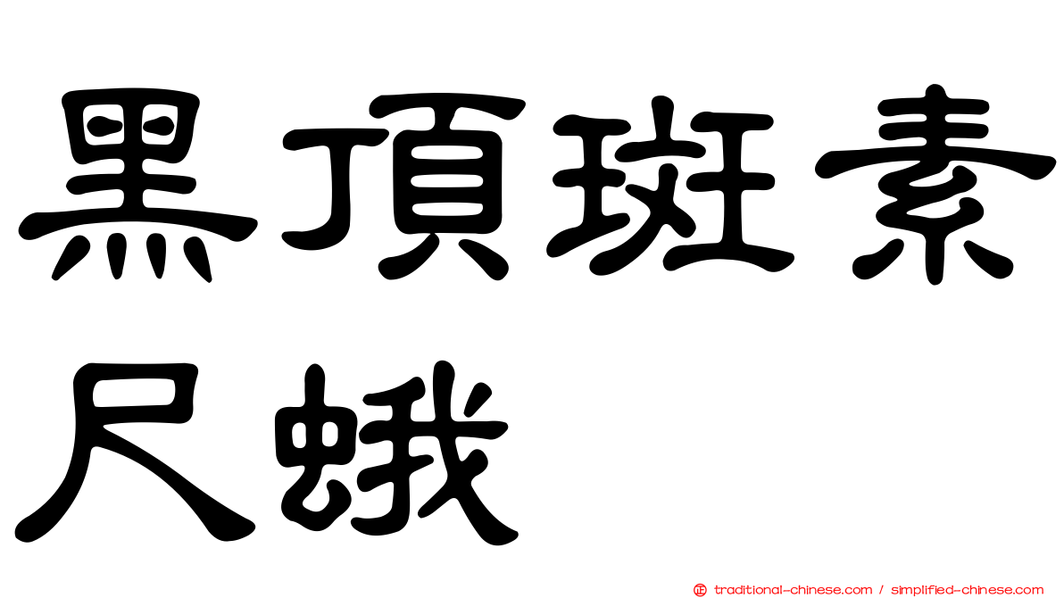 黑頂斑素尺蛾
