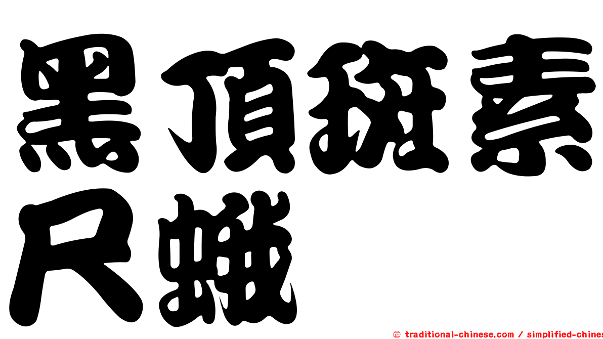 黑頂斑素尺蛾