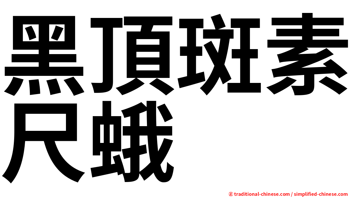 黑頂斑素尺蛾
