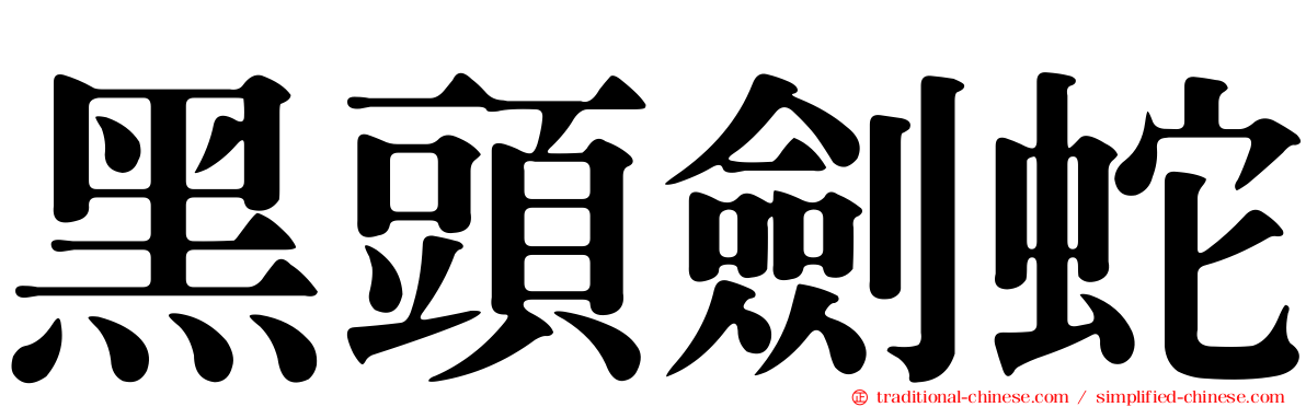黑頭劍蛇