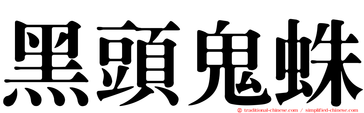 黑頭鬼蛛