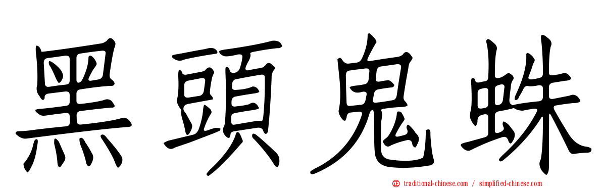 黑頭鬼蛛