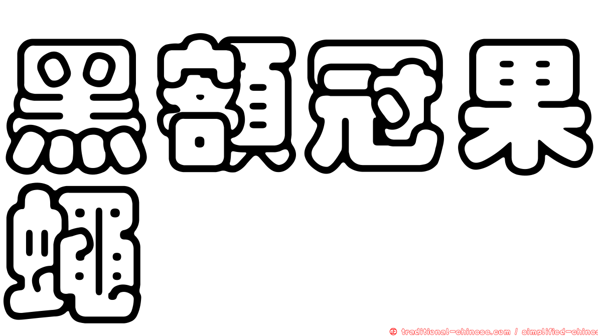 黑額冠果蠅