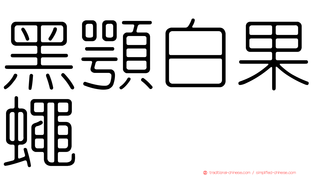 黑顎白果蠅
