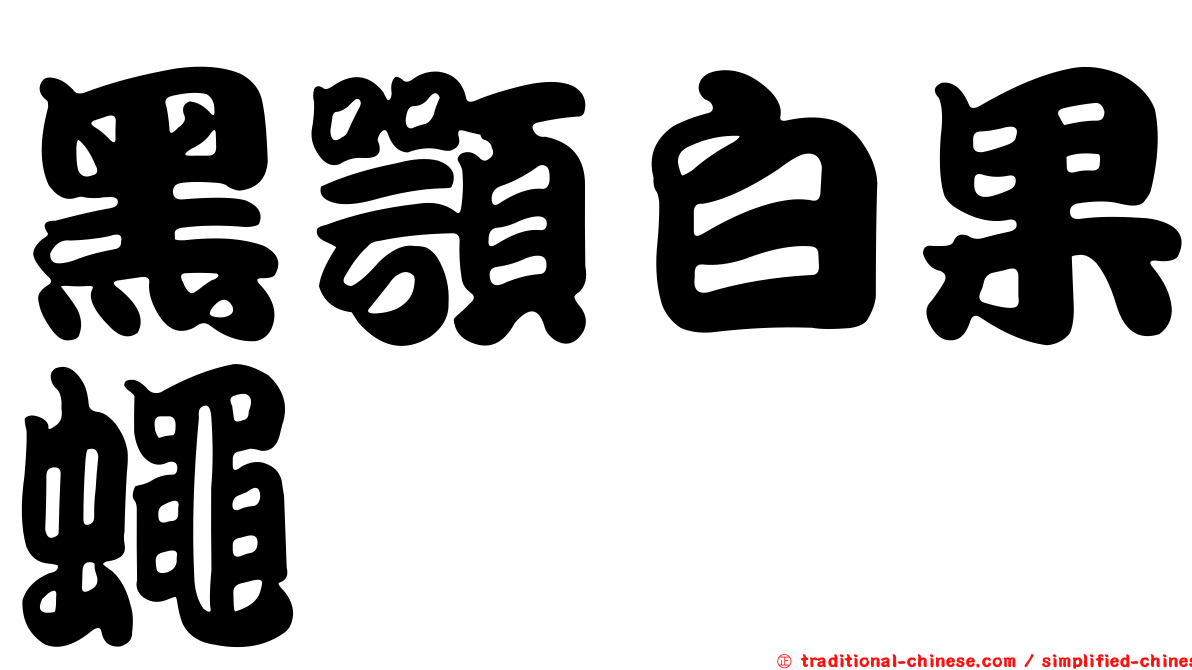 黑顎白果蠅
