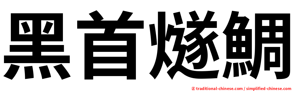 黑首燧鯛