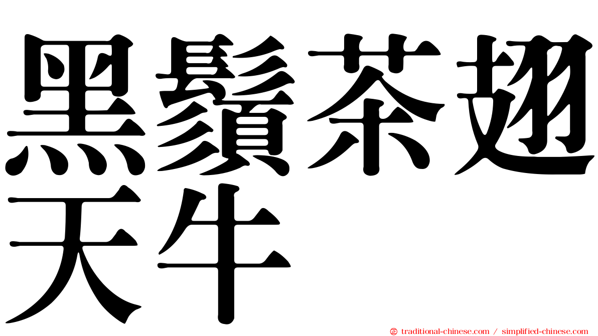 黑鬚茶翅天牛