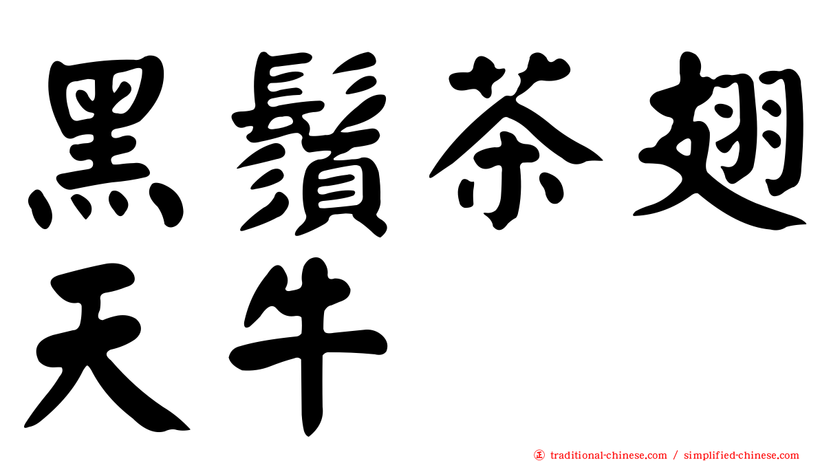 黑鬚茶翅天牛