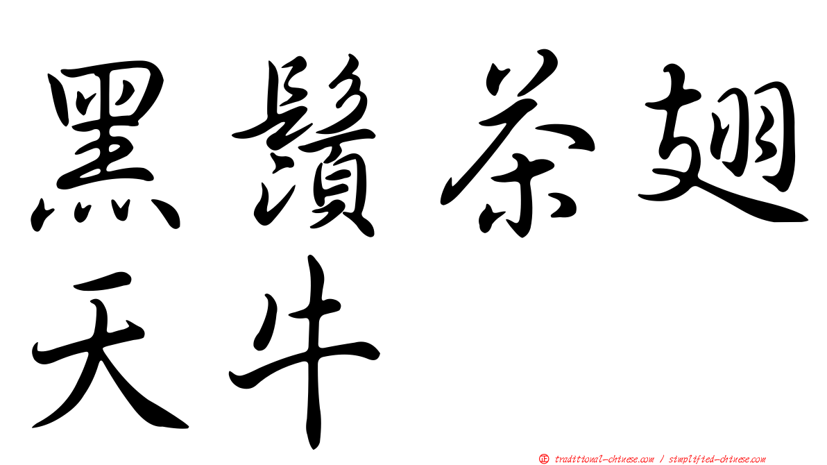 黑鬚茶翅天牛