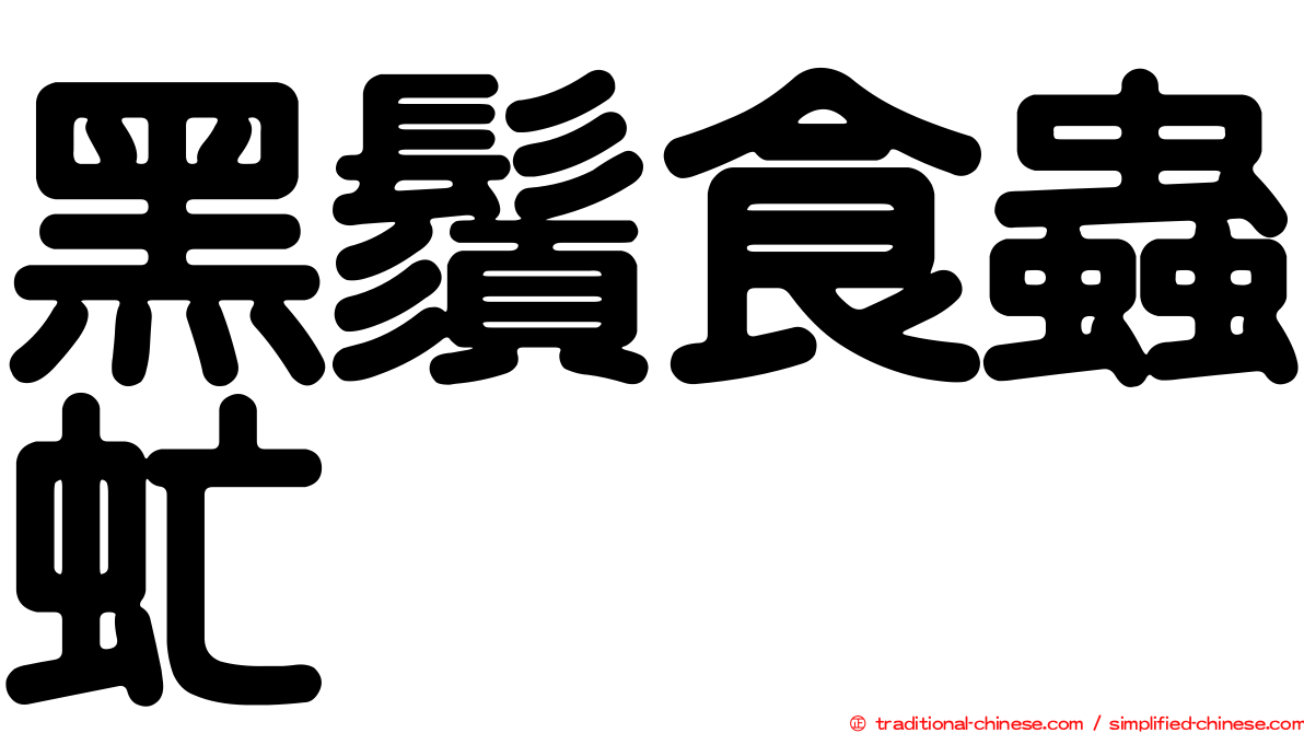 黑鬚食蟲虻