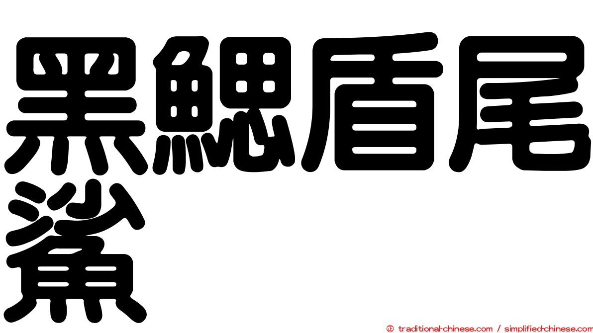 黑鰓盾尾鯊
