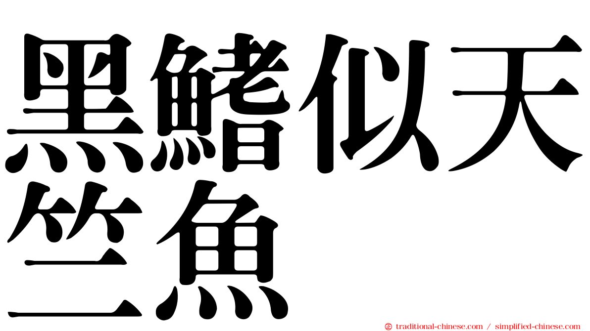 黑鰭似天竺魚