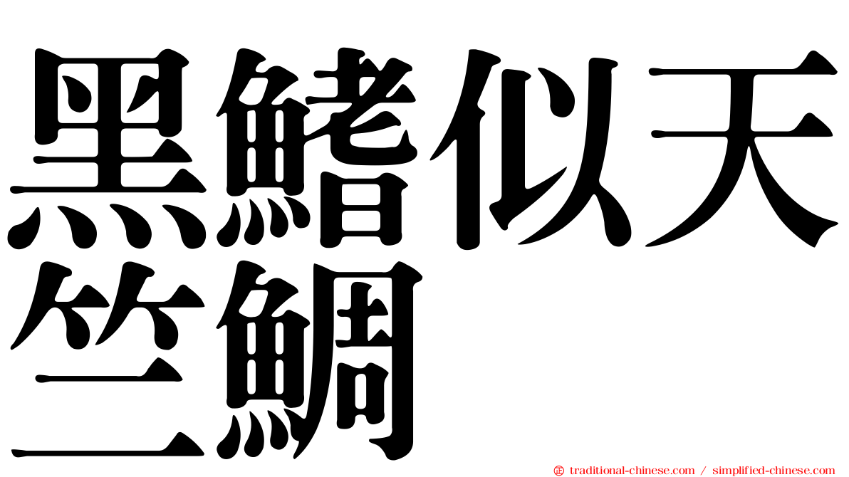 黑鰭似天竺鯛