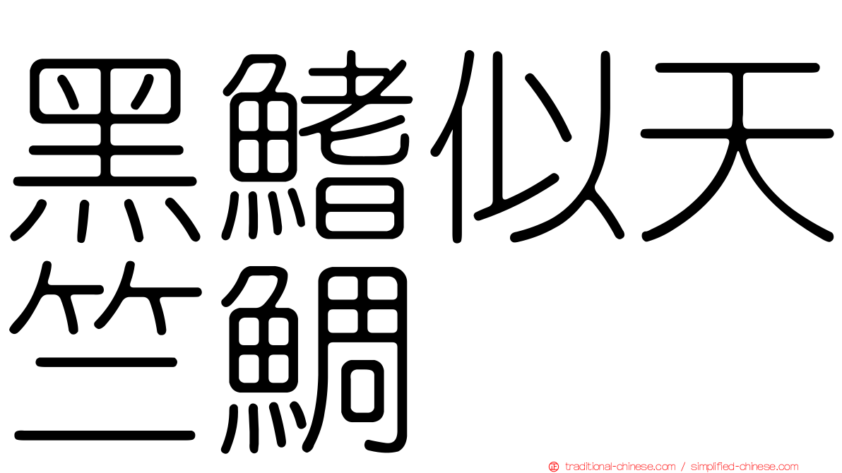 黑鰭似天竺鯛