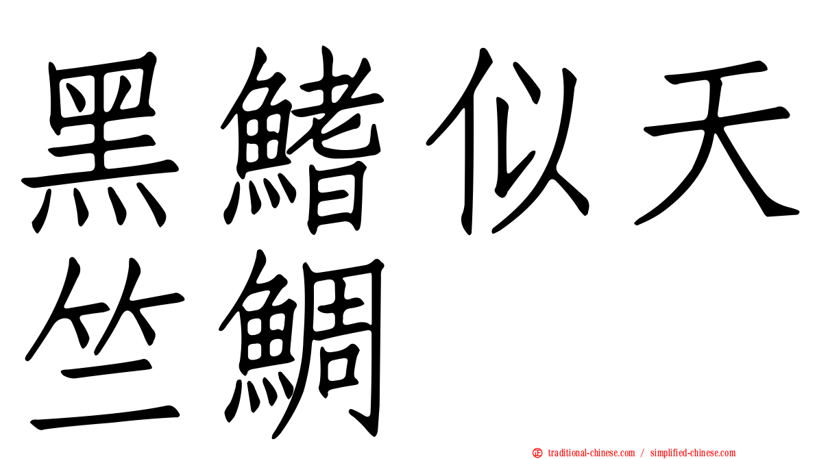 黑鰭似天竺鯛