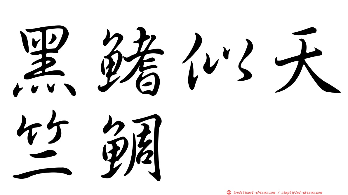 黑鰭似天竺鯛
