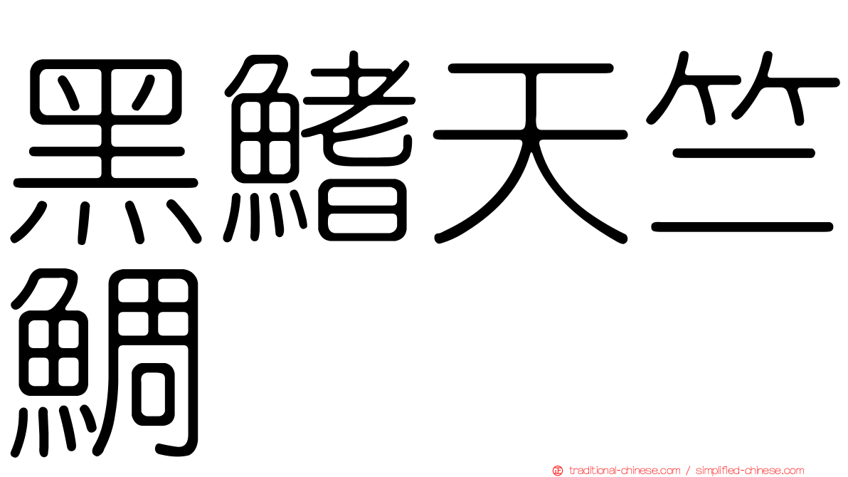 黑鰭天竺鯛