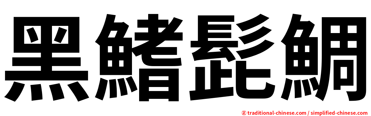 黑鰭髭鯛