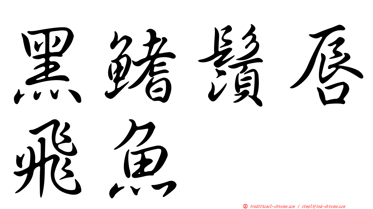黑鰭鬚唇飛魚