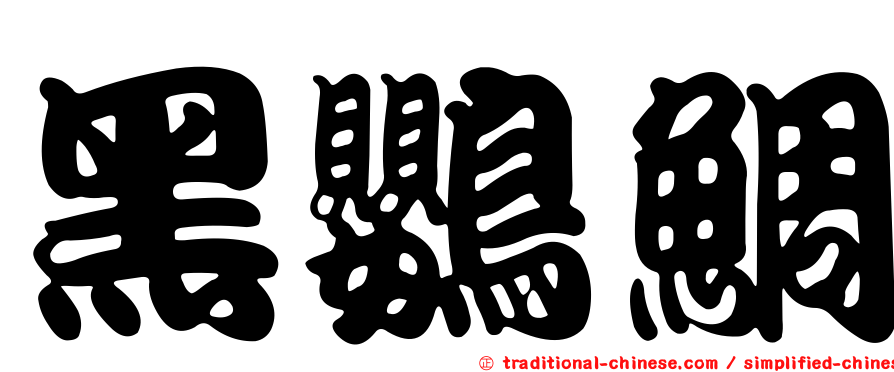 黑鸚鯛