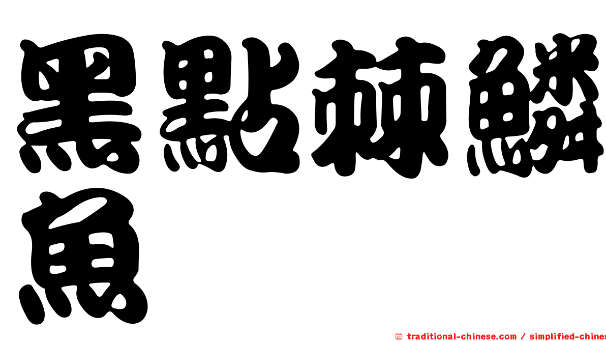 黑點棘鱗魚