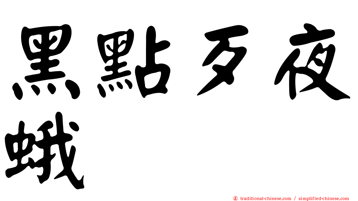 黑點歹夜蛾