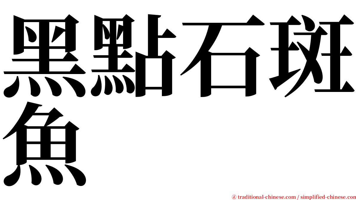 黑點石斑魚 serif font