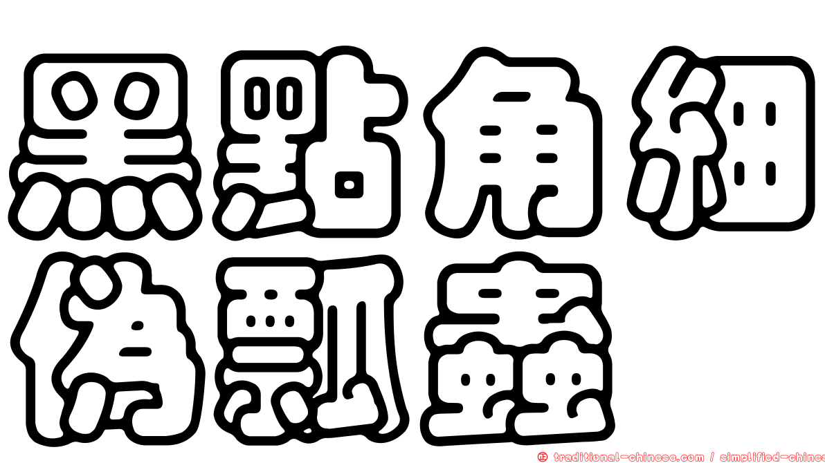 黑點角細偽瓢蟲