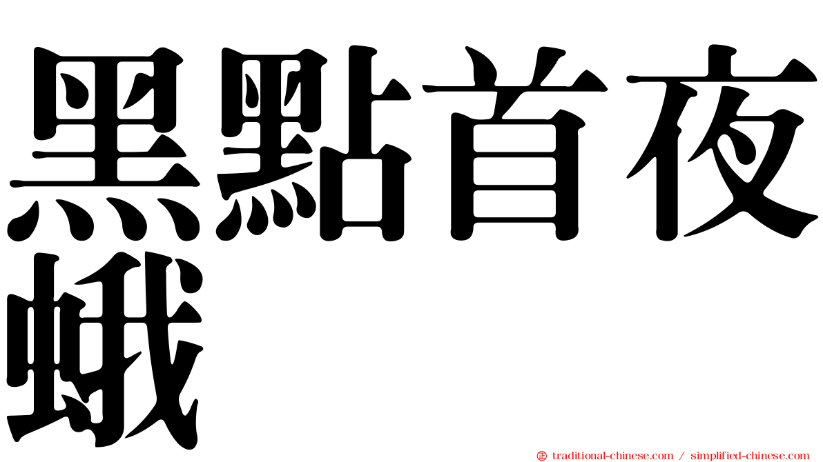 黑點首夜蛾