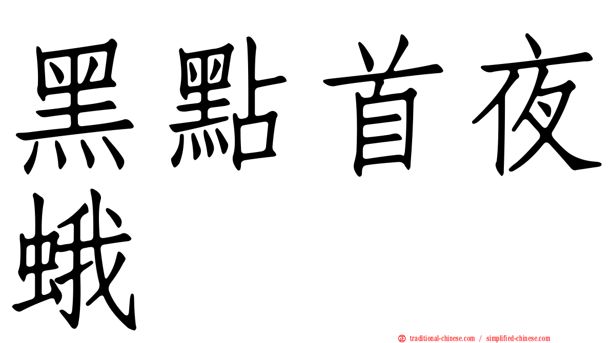 黑點首夜蛾