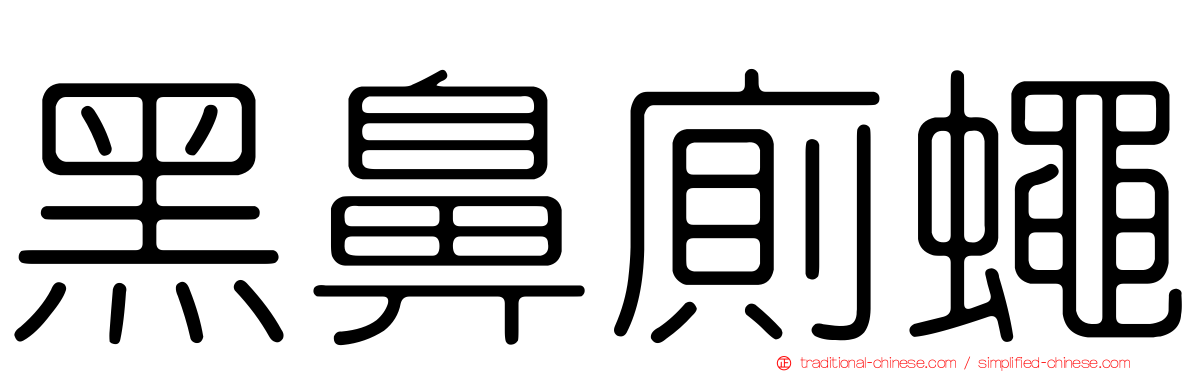 黑鼻廁蠅