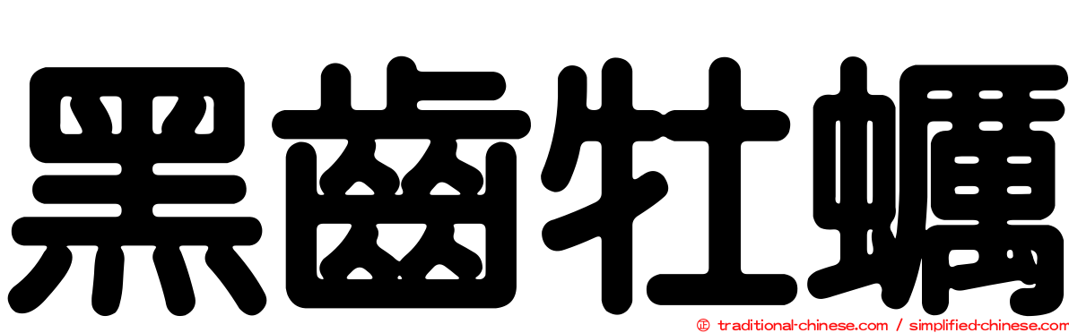 黑齒牡蠣