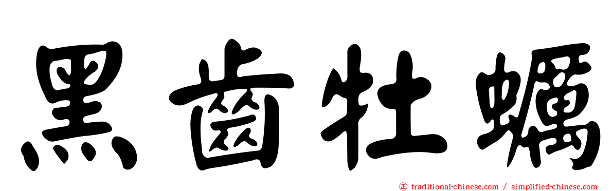 黑齒牡蠣