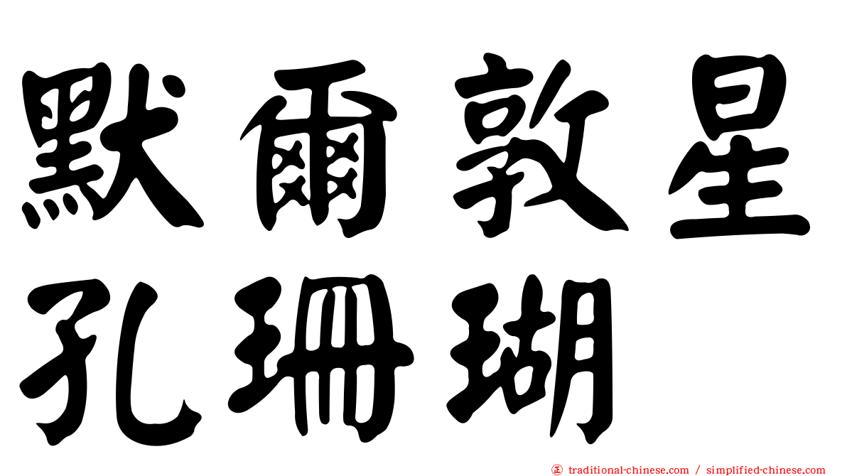默爾敦星孔珊瑚