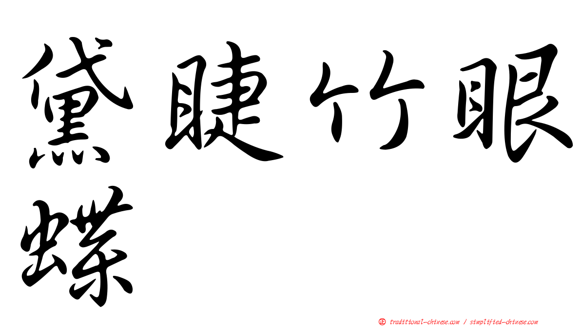 黛睫竹眼蝶