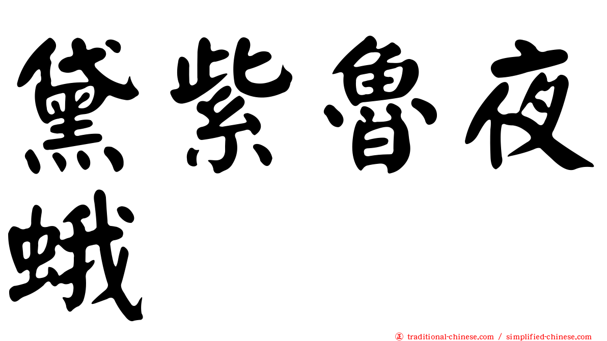 黛紫魯夜蛾