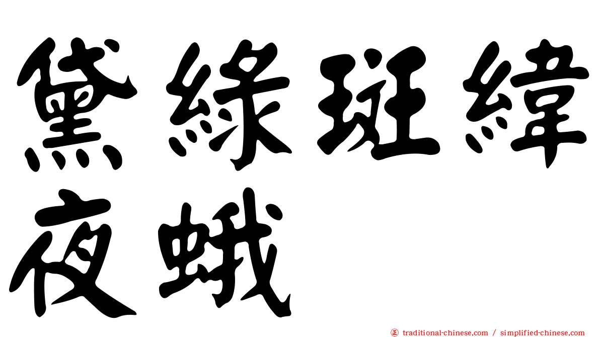 黛綠斑緯夜蛾